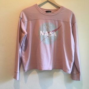 Fifth Sun Pink Long Sleeve NASA Top